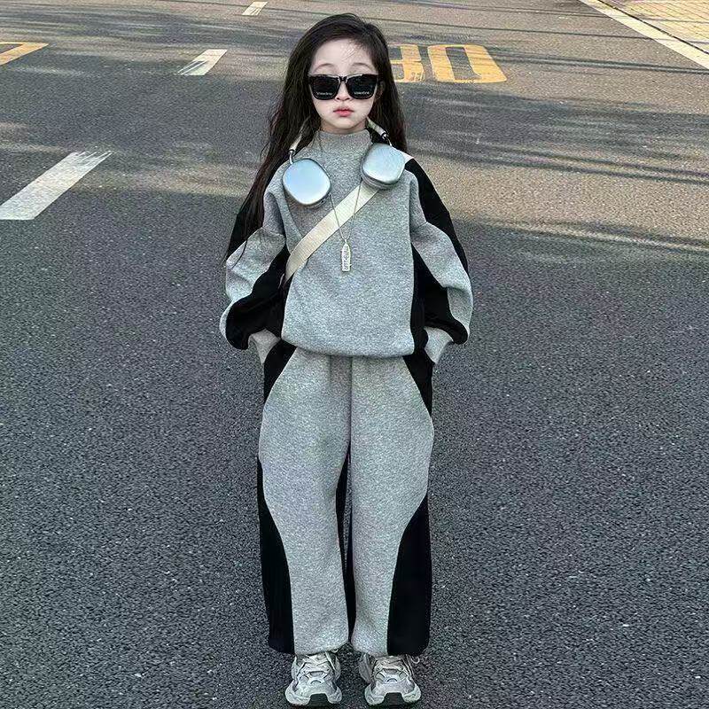Girls Contrast Sweater Set – Spring Pants Outfit