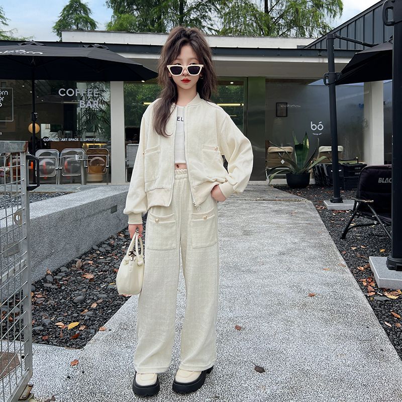 Girls Solid Color Pants Set – Autumn Stylish Outfit