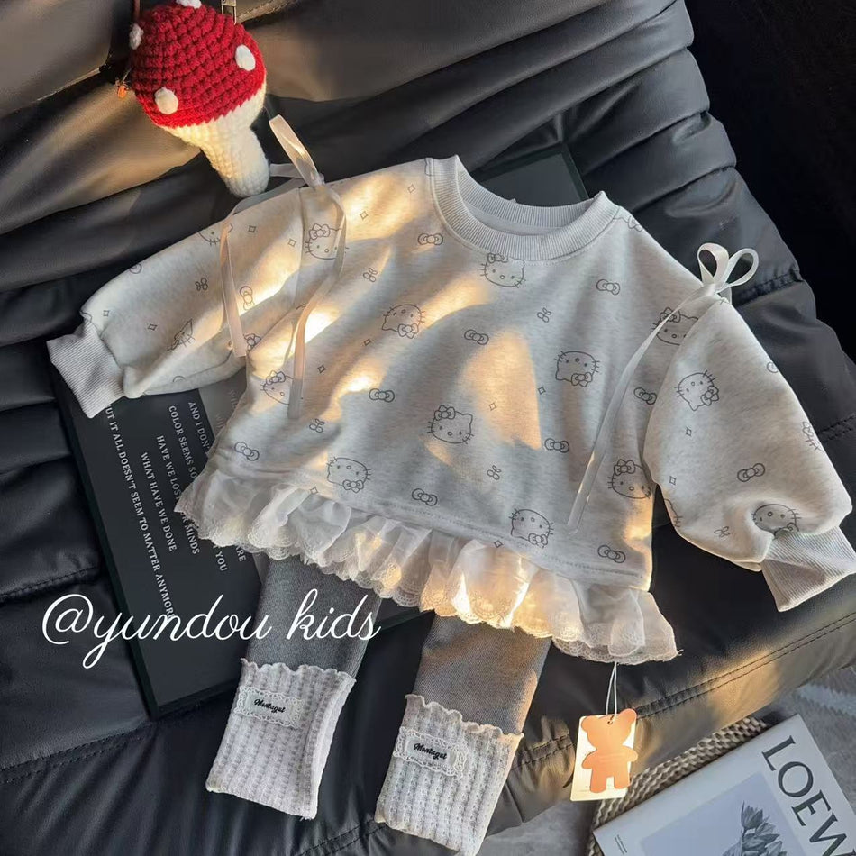 Baby Girl Cartoon Set – Spring Autumn Outfit Suit