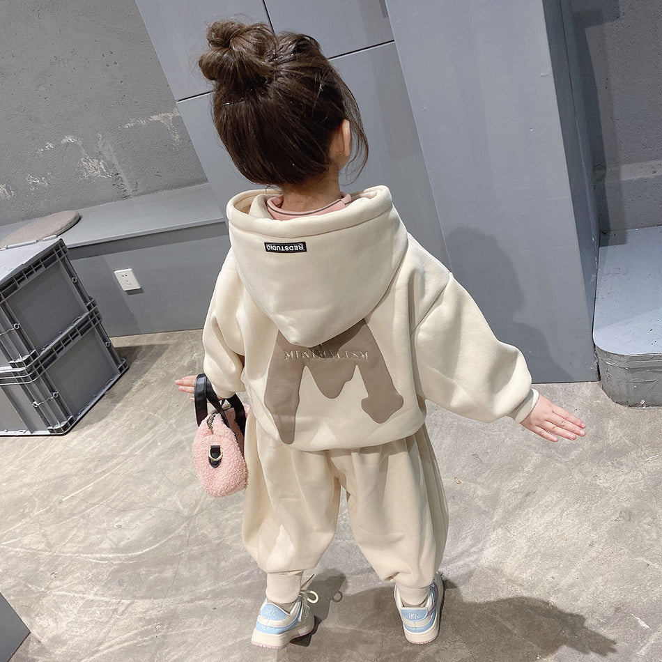 Girls Fleece Hoodie Set – Winter Tracksuit Outfit