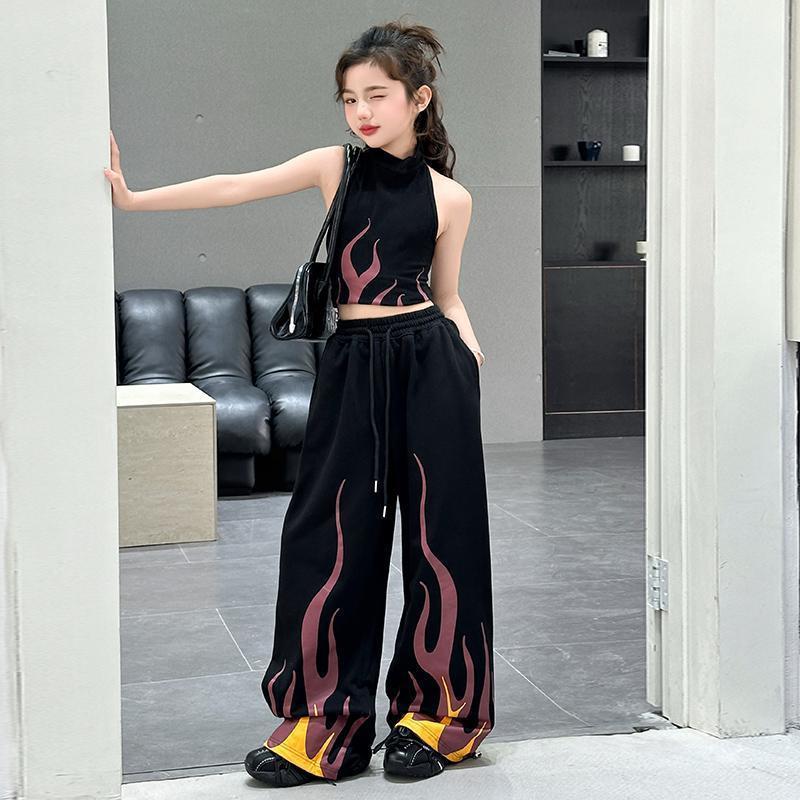 Girls Sports Vest Wide-Leg Summer Set