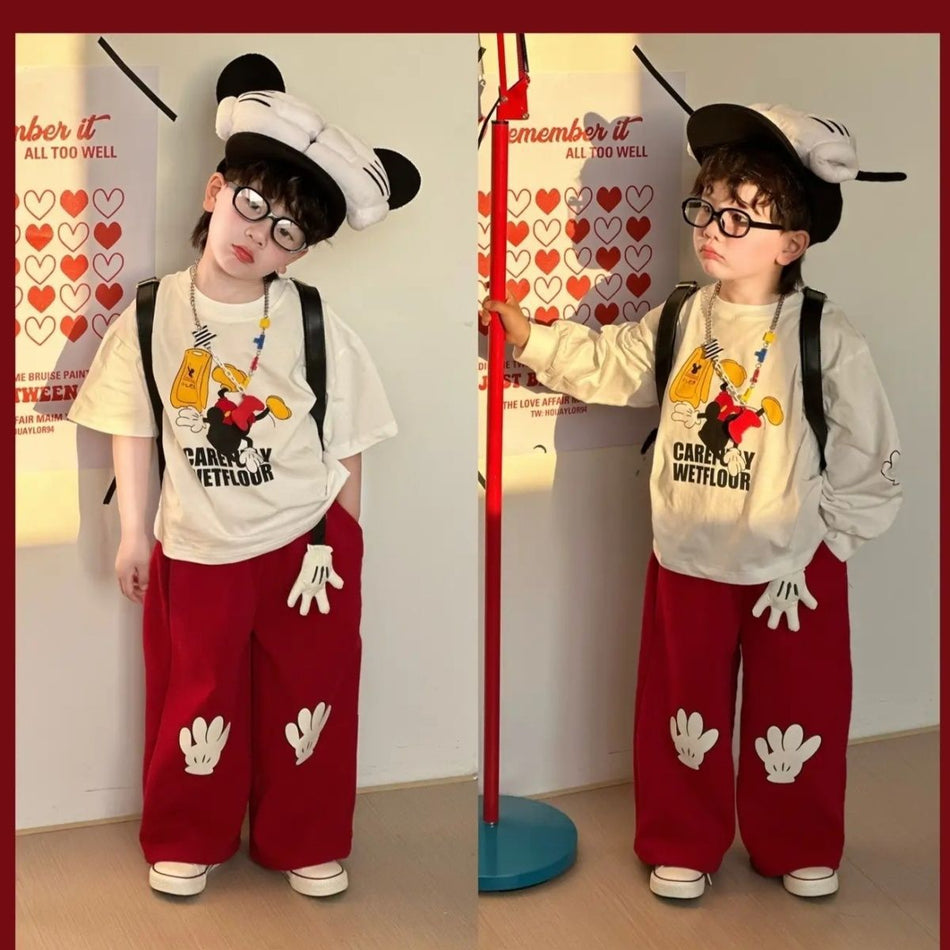 Baby Boy Cartoon Pants Summer Two-Piece Set