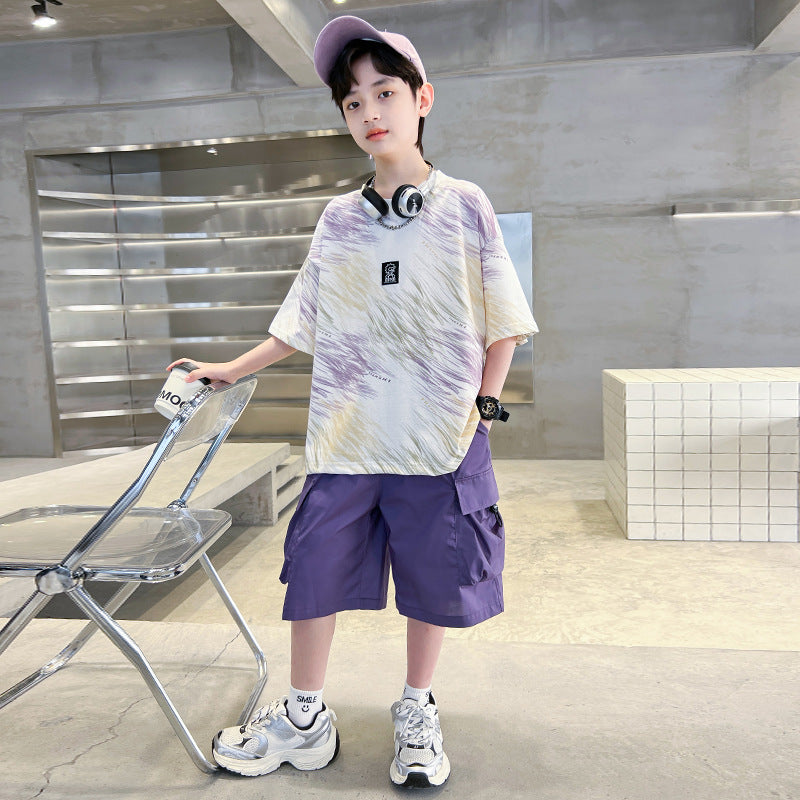 Boys Colorful Sports Shorts Summer Set