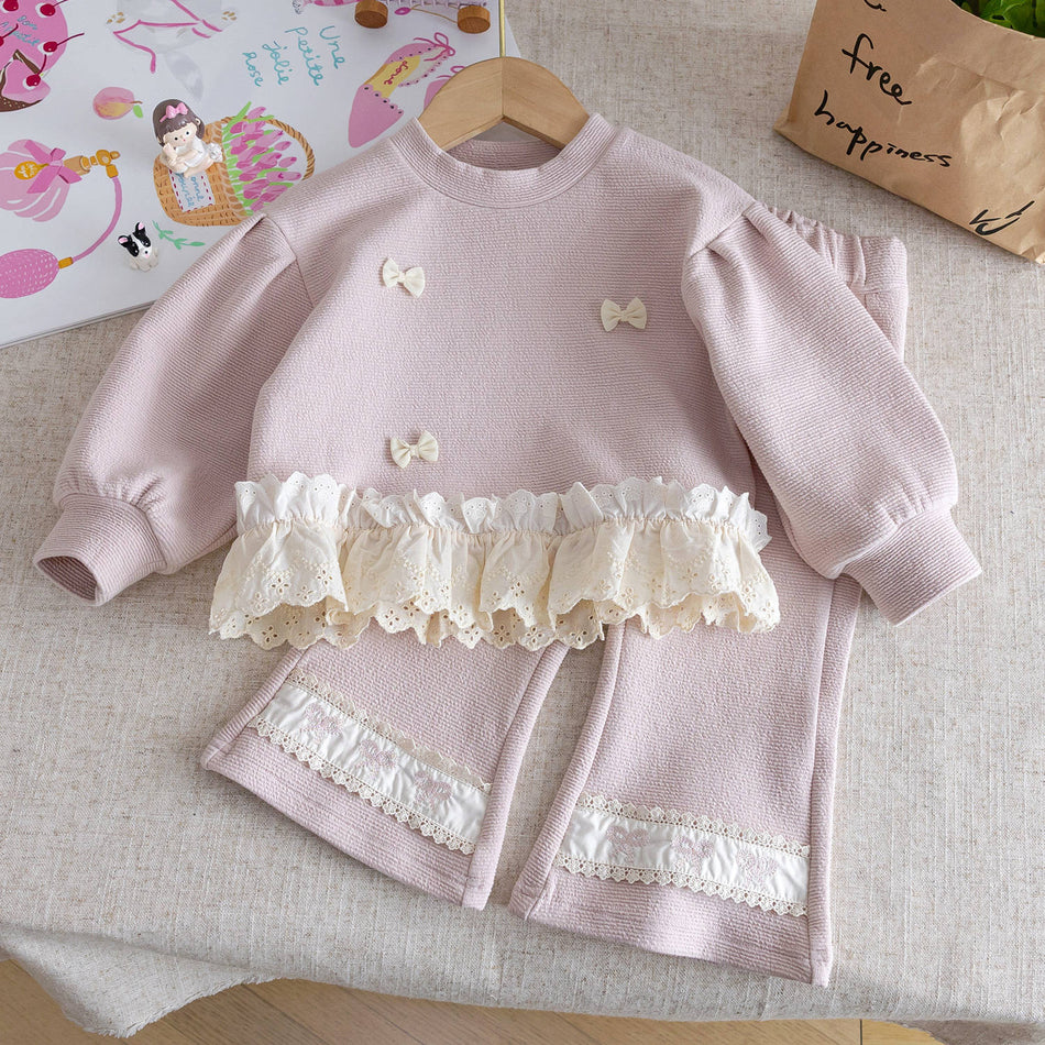 Girls Autumn Long Sleeve Set – Casual Two-Piece