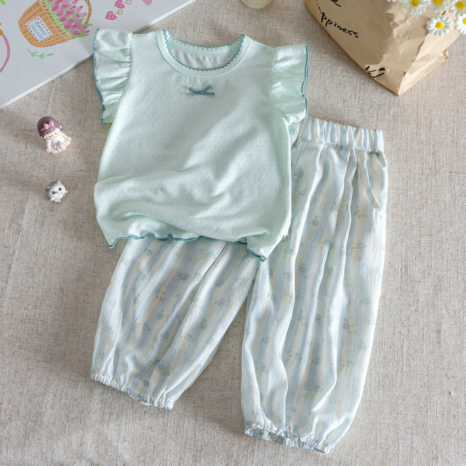 Girls Cute Korean Summer Set – Fashion Two-Piece