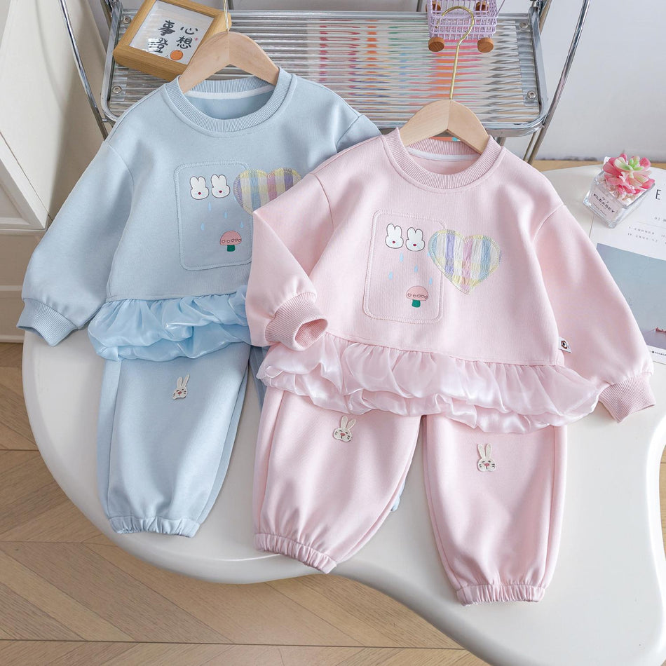 Baby Girls Western Sweatshirt & Sweatpants Set