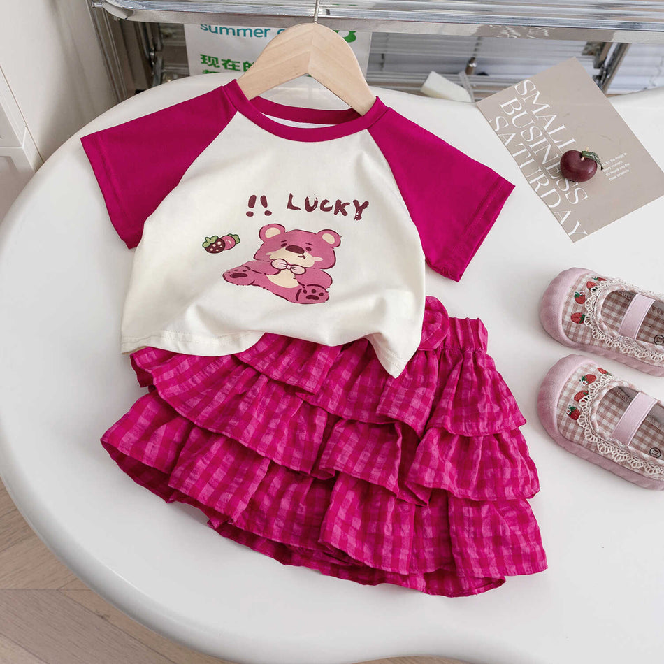 Baby Girls Summer T-Shirt & Skirt Pants Set