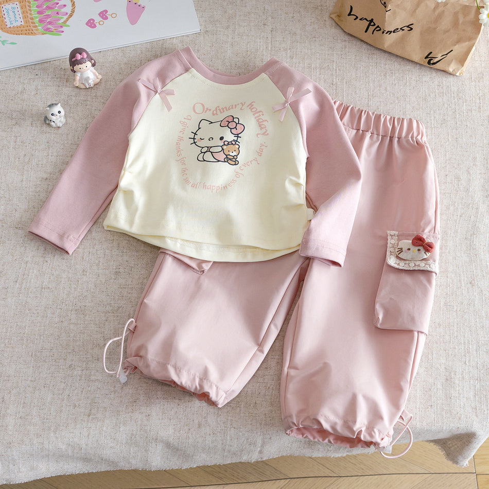 Baby Girls Cartoon Long Sleeve Autumn Suit Set