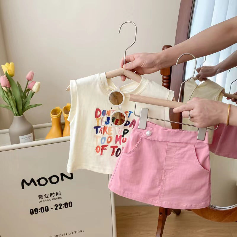 Baby Girls Korean Summer Skirt Set Casual