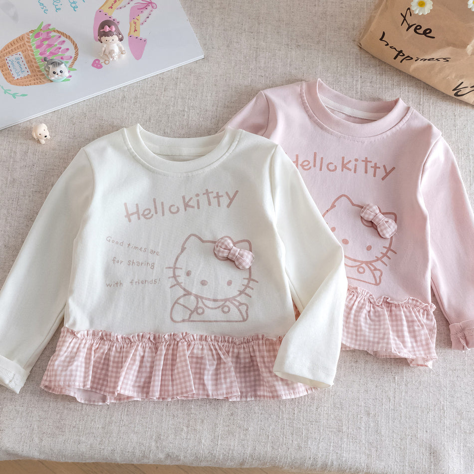 Baby Girls Cartoon Long Sleeve Korean Top