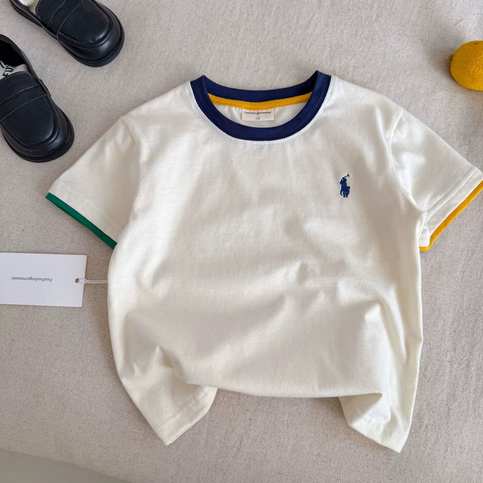 Kids Embroidered Cotton T-Shirt – Trendy Summer Top