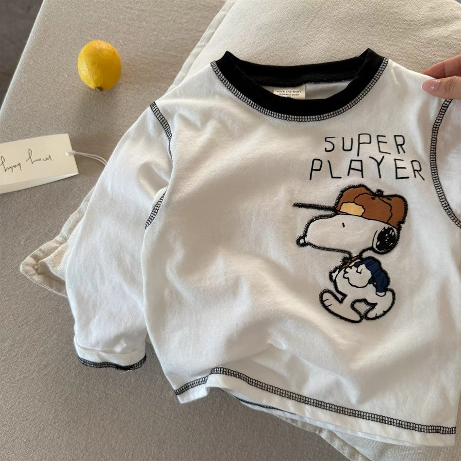 Kids Cartoon Long Sleeve T-Shirt – Trendy Spring Top