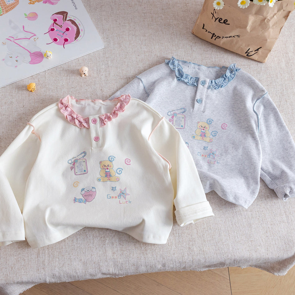 Girls Princess Cartoon Long Sleeve T-Shirt – Sweet Top