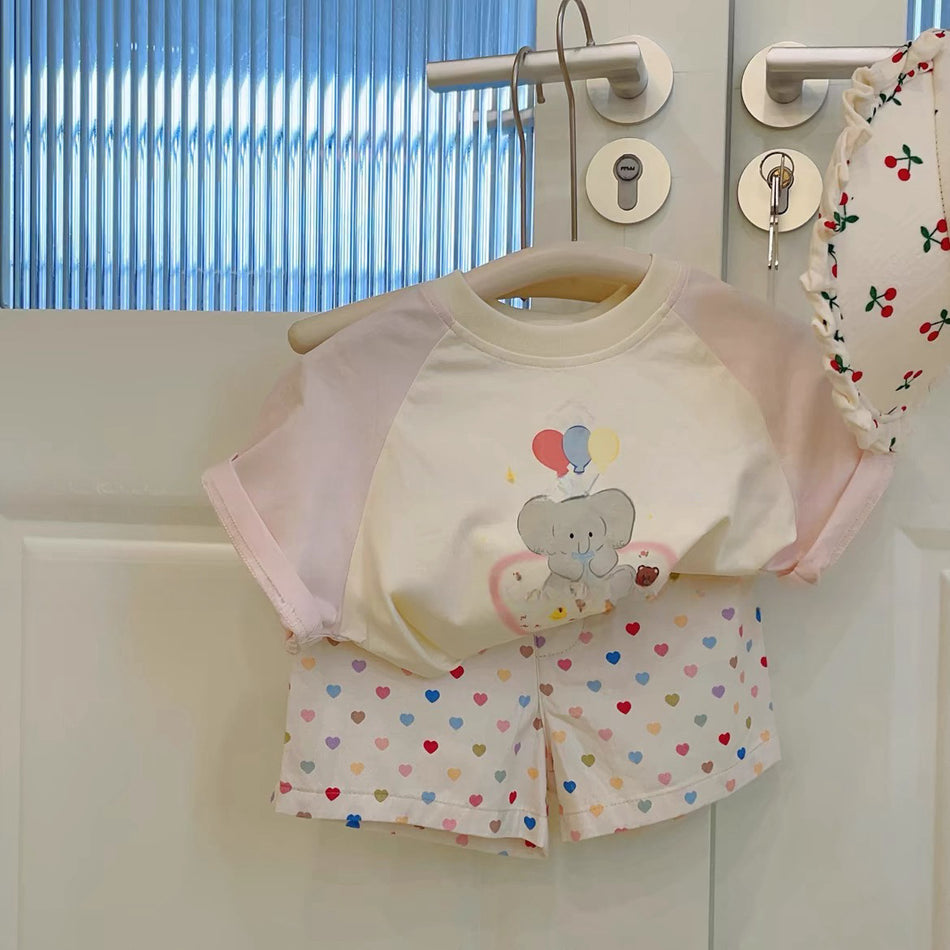 Girls Korean Summer Shorts Set – Cute Casual Outfit