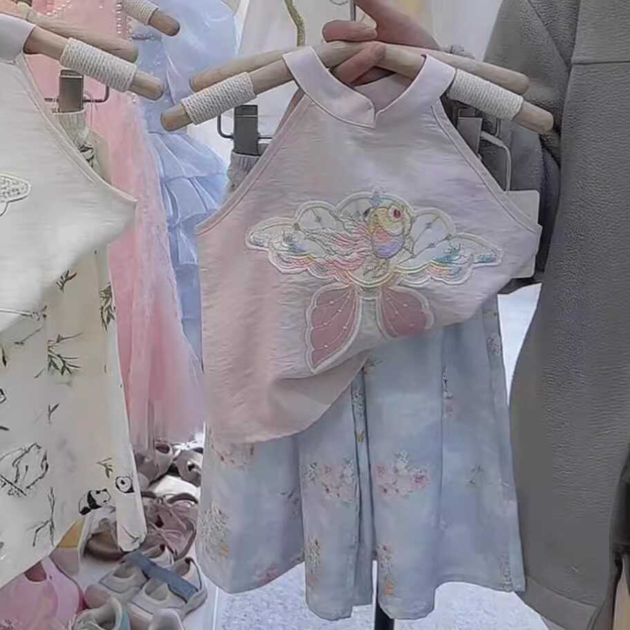 Girls Hanfu Style Summer Set – Traditional Cute Outfit