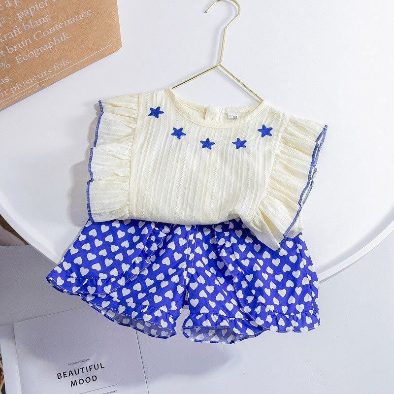 Girls Sleeveless Top & Shorts Set – Cute Summer Outfit