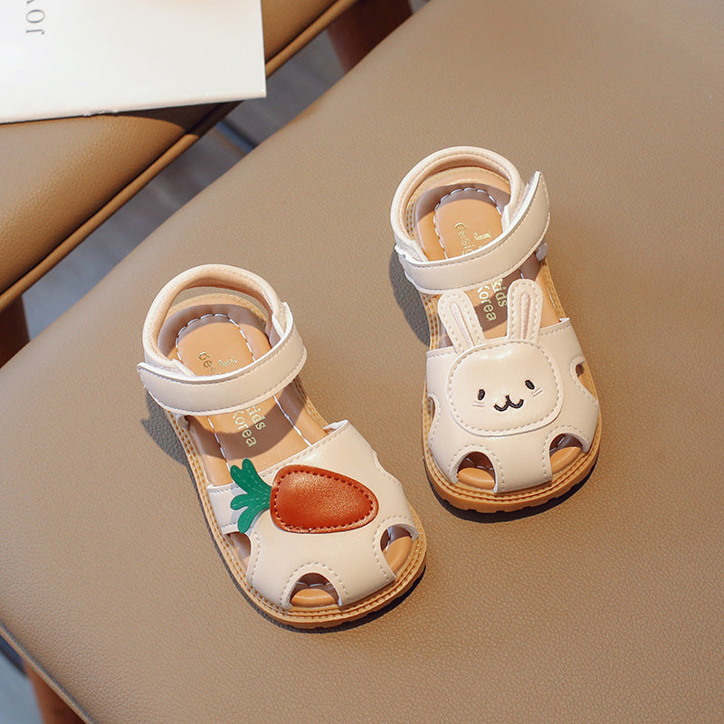 Kids Closed-Toe Sandals Summer Rabbit Cartoon Comfortable Shoes