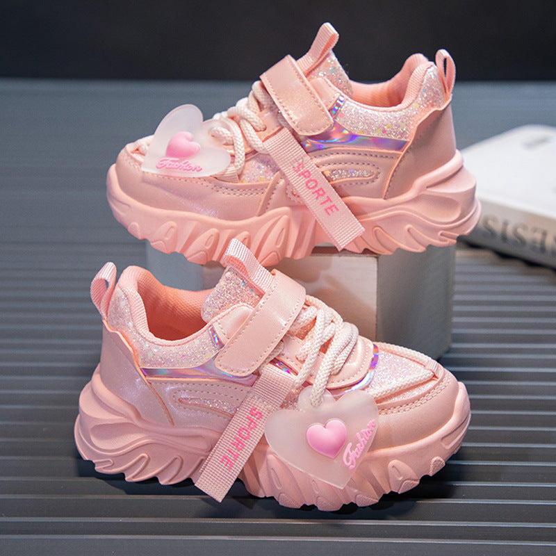 Girls Dad Sneakers Soft Sole Casual Running Shoes Autumn Style