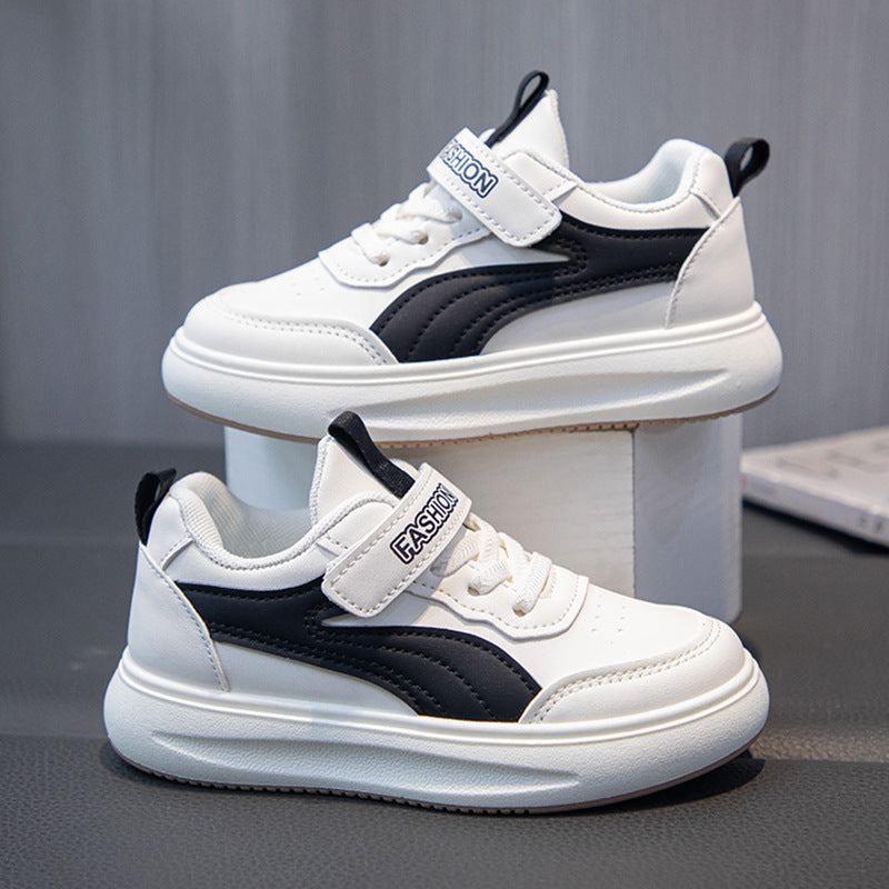 Kids White Board Sneakers Thick Sole Casual Student Shoes