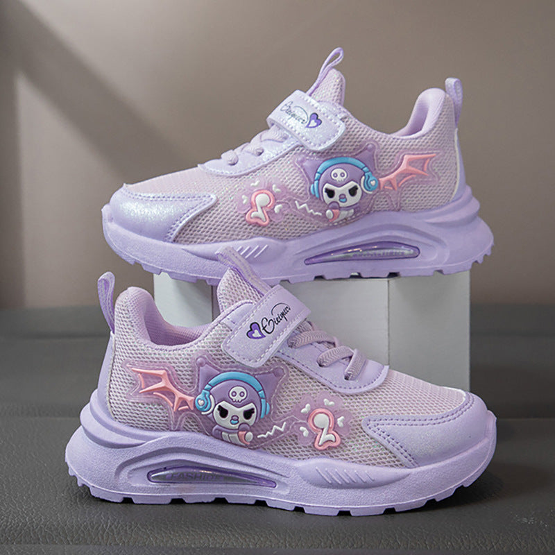 Girls Breathable Mesh Running Shoes Soft Sole Casual Sneakers