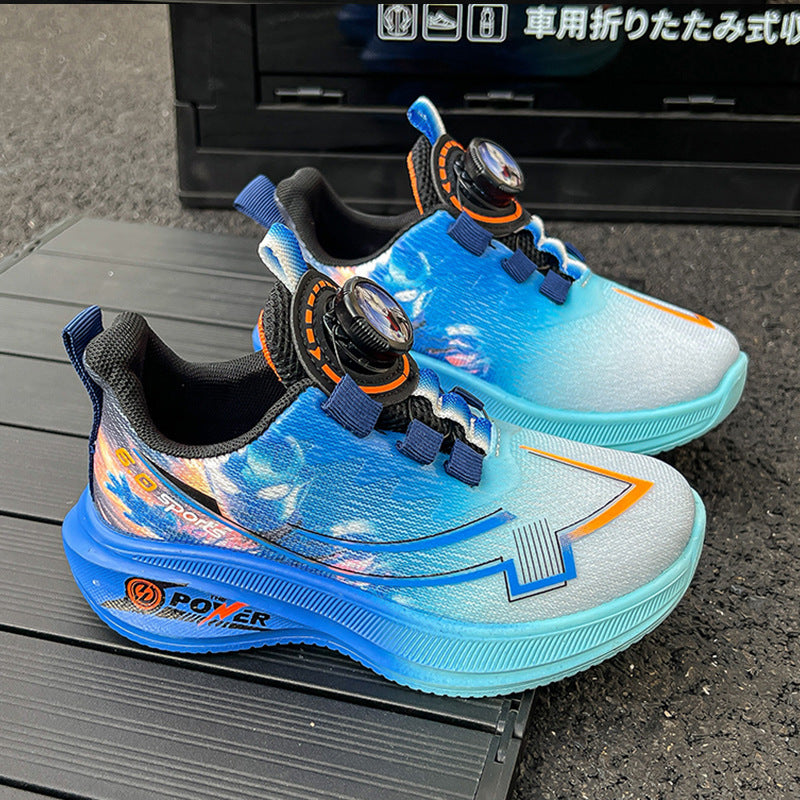 Boys Basketball Shoes Lightweight Soft Sole Casual Sports Sneakers