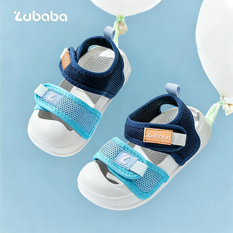 Children’s Closed-Toe Mesh Sandals Pig Daddy Outdoor Beach Shoes for Kids