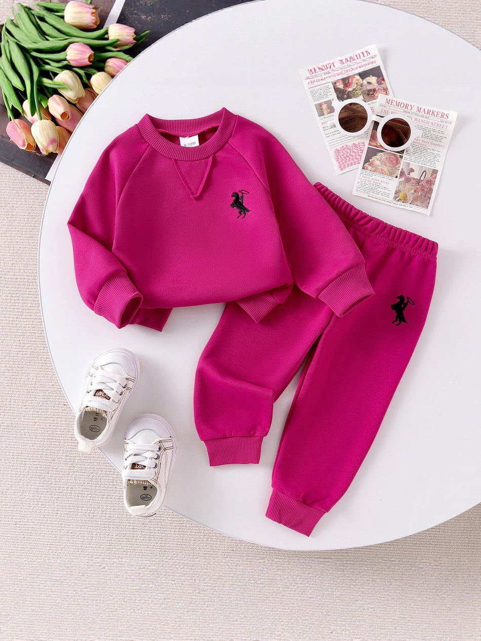 Girls Sweatshirt Set Spring Autumn Two Piece Casual Kids Outfit