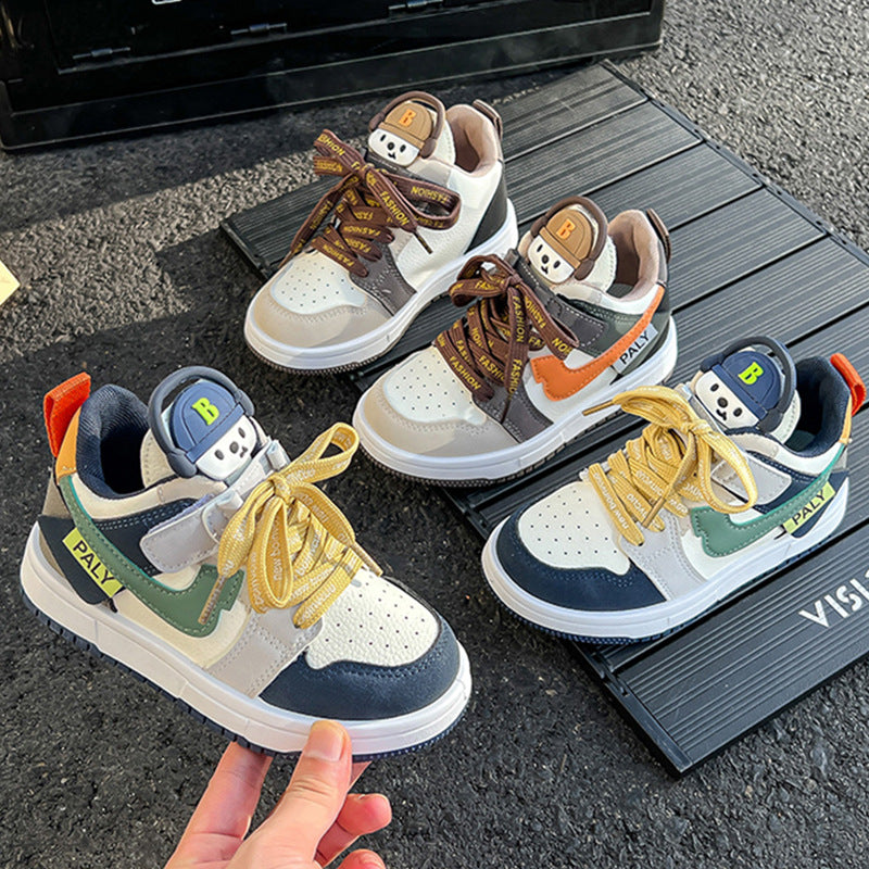Premium Kids Non Slip Running Sneakers Korean Style Sports Shoes
