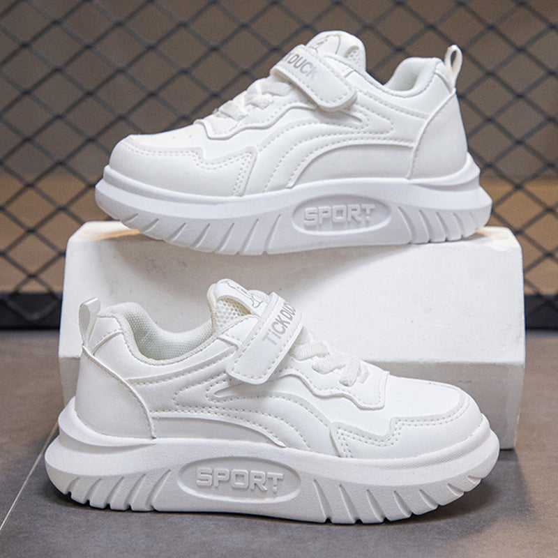Premium Kids White Sneakers Soft Sole Casual School Shoes