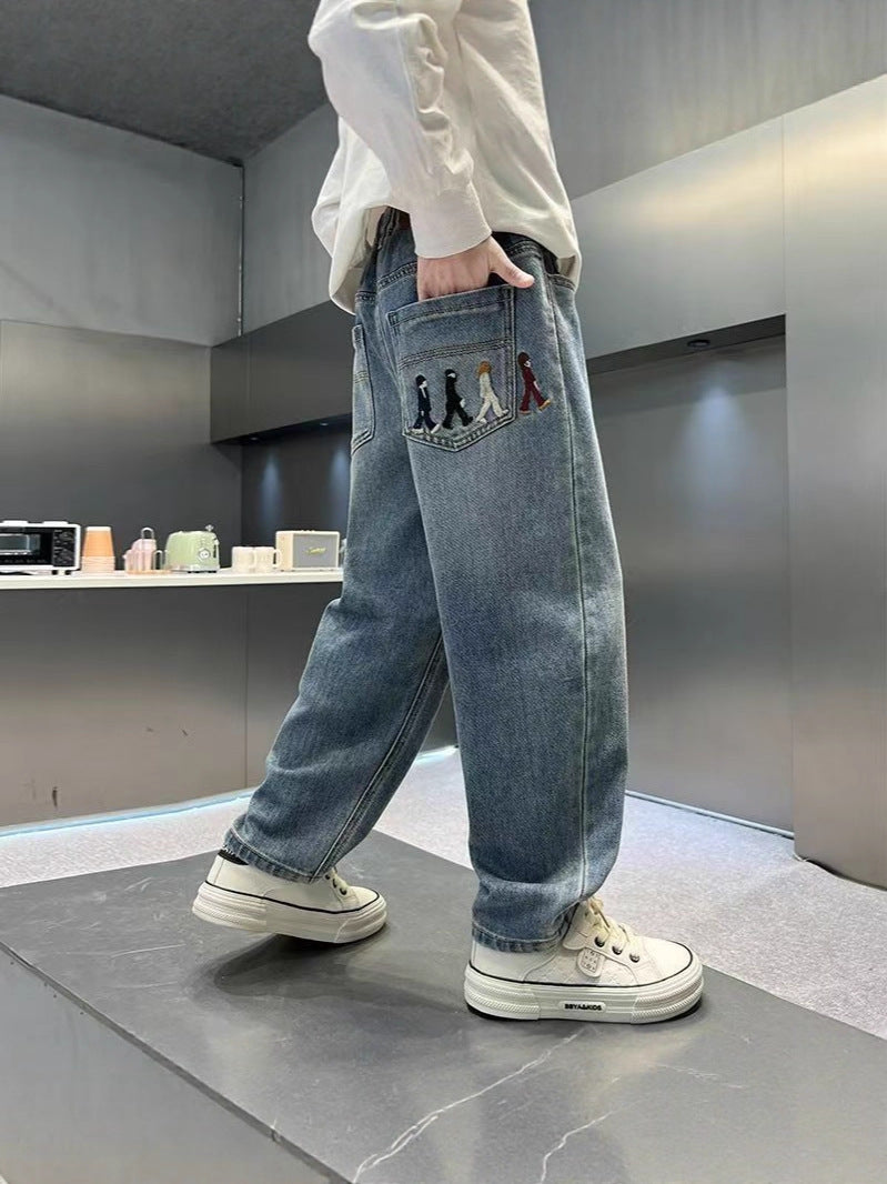 Children Boys’ Loose Denim Jeans for Spring & Autumn
