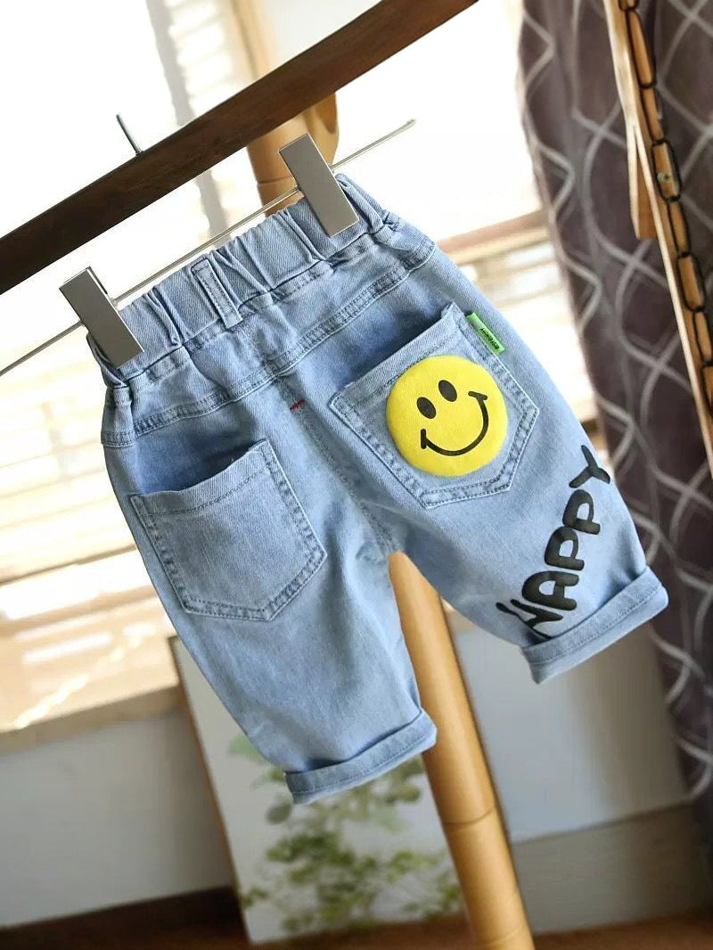 Children Boys’ Denim Mid-Length Shorts for Summer