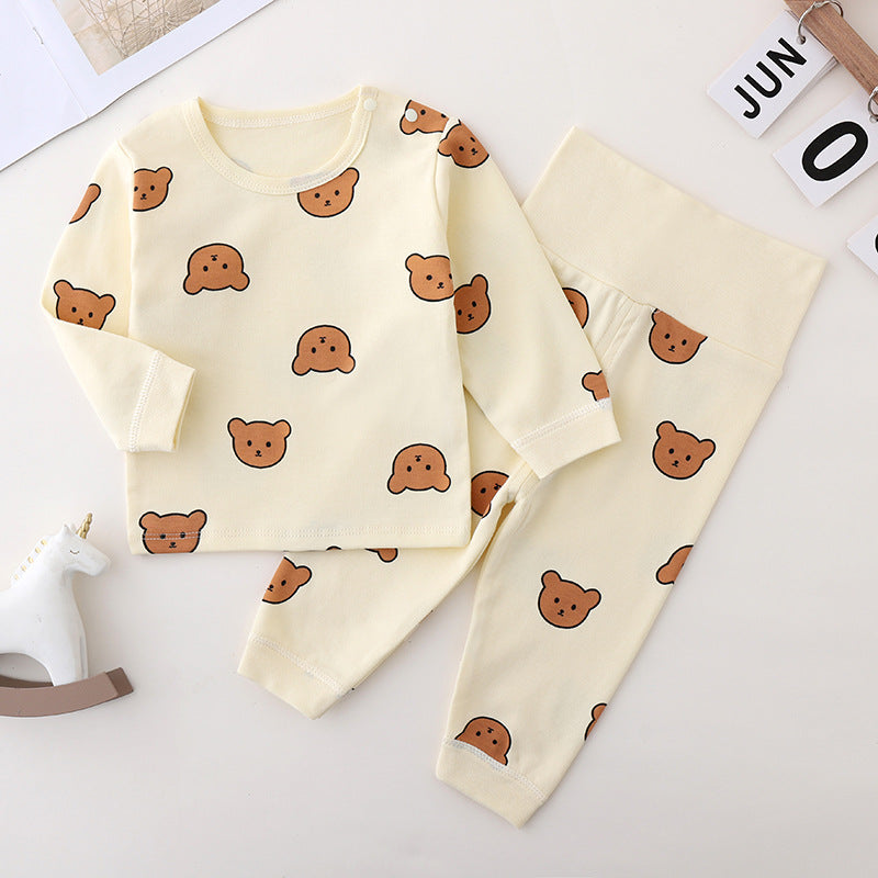Baby Cotton Long Sleeve Pajama Set Autumn Two-Piece Homewear Outfit
