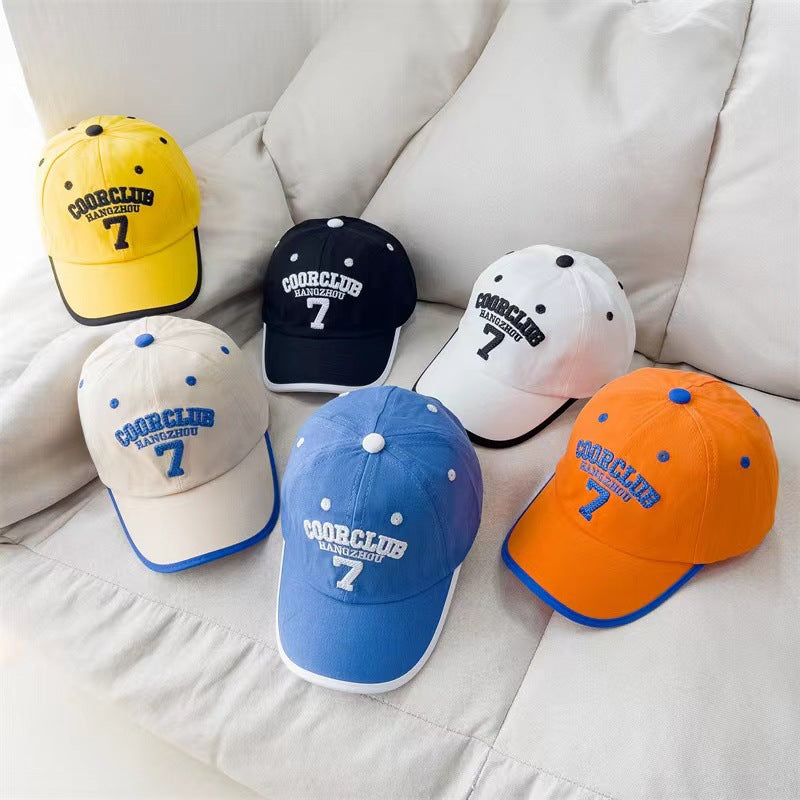 Kids Cotton Baseball Cap Adjustable Sun Protection Outdoor Hat