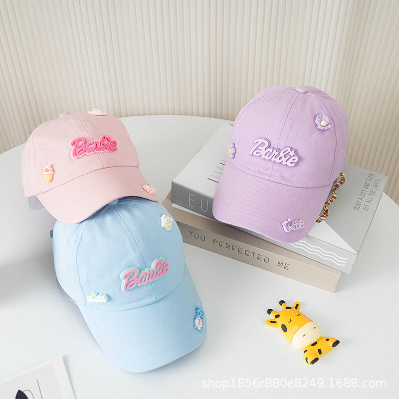 Kids Cartoon Embroidered Baseball Cap Cute Sun Protection Adjustable Hat