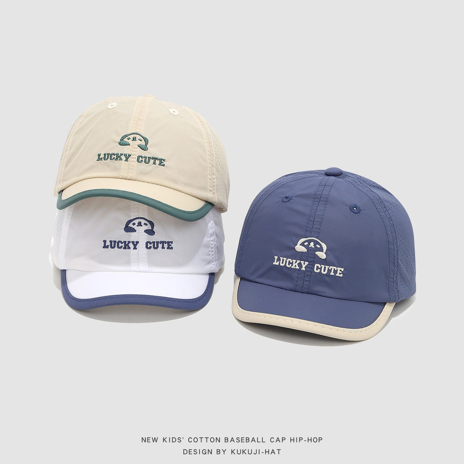 Kids Quick-Dry Baseball Cap Cartoon Sun Protection Adjustable Hat