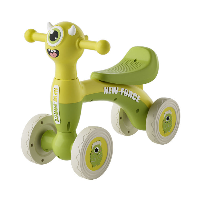 Toddler Balance Bike | Four-Wheel Pedal-Less Walking Scooter