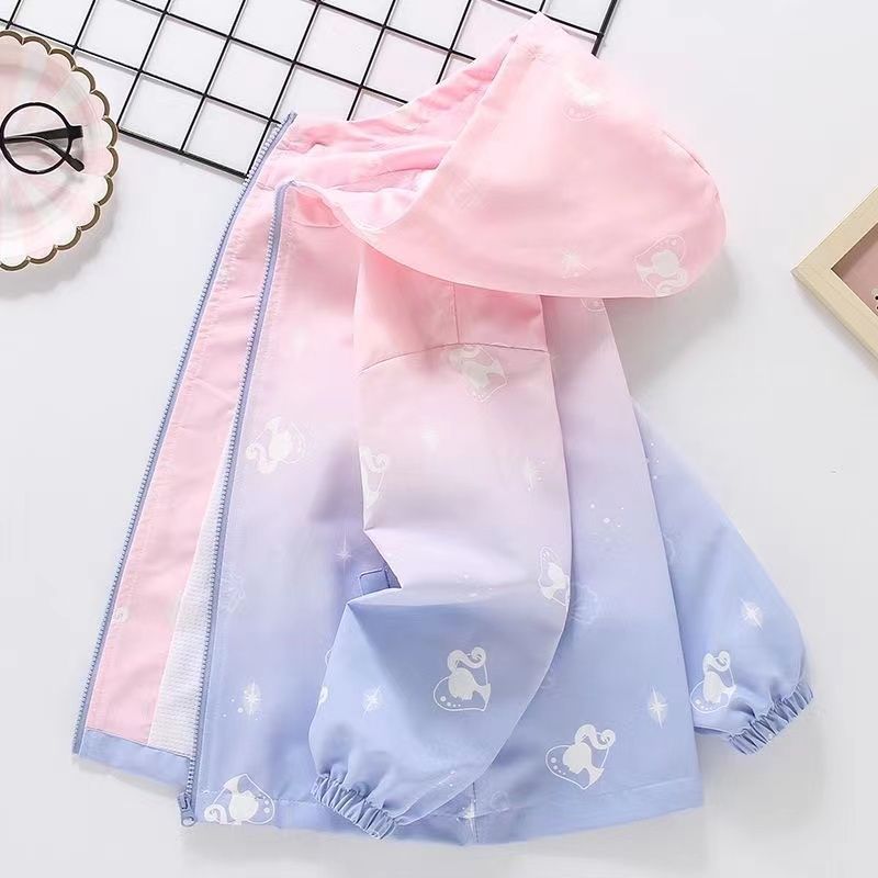 Girls Princess Style Swan Coat Elegant Spring Jacket