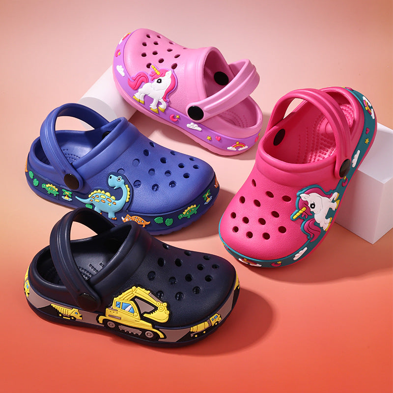 Kids Dinosaur Beach Clogs Breathable Soft Sole Sandals