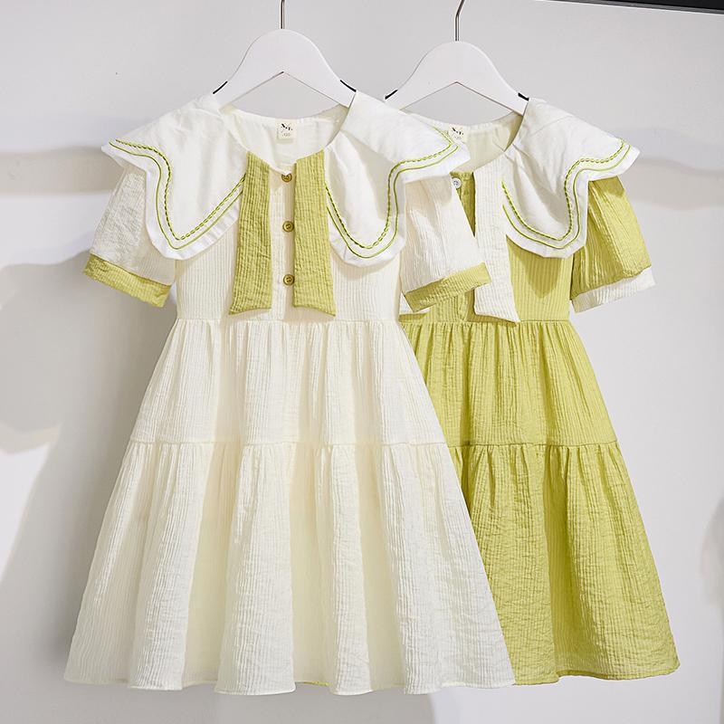 Girls Princess A-Line Breathable Summer Dress Elegant Style