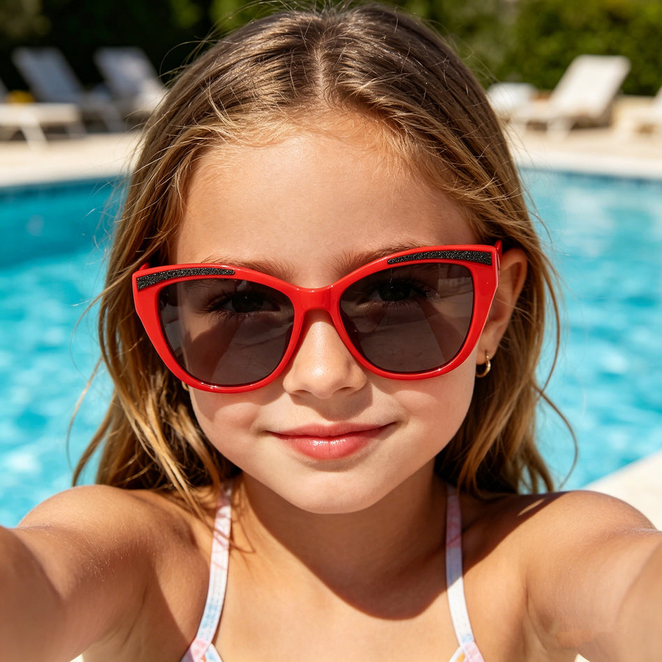 Children’s Cat-Eye UV400 Sunglasses Lightweight PC Frame Fashion