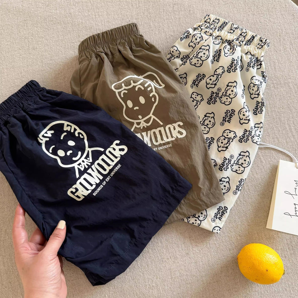 Elite Children's Japanese-Style Cartoon Quick-Dry Summer Shorts
