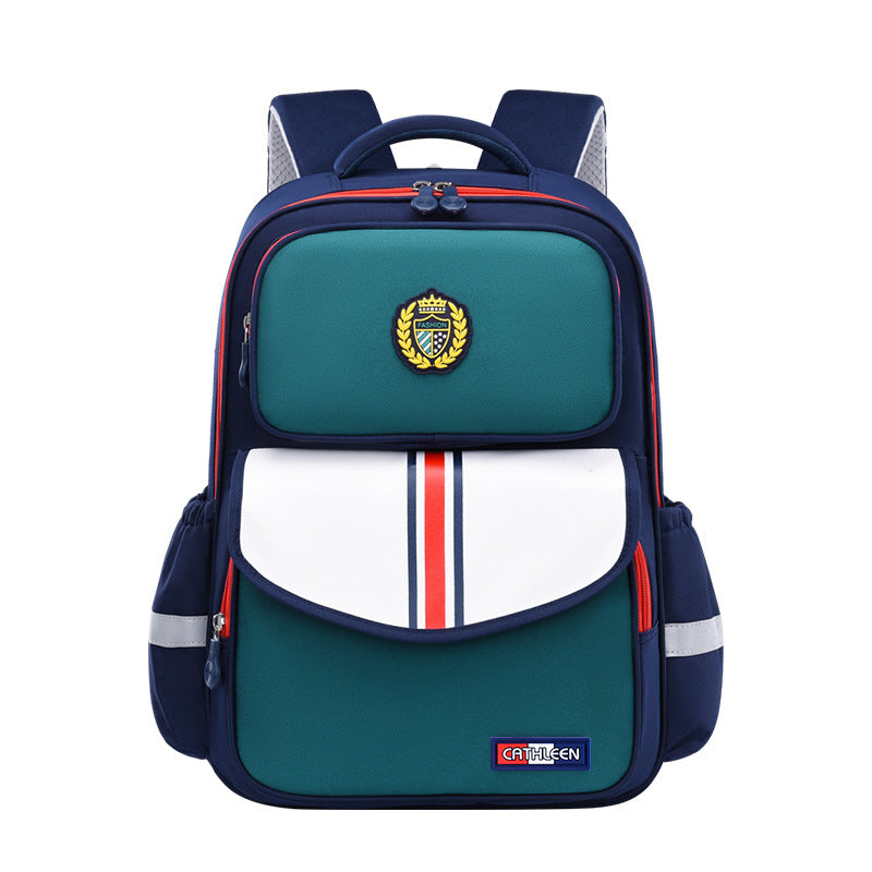Waterproof Oxford School Backpack for Kids with Burden Reduction