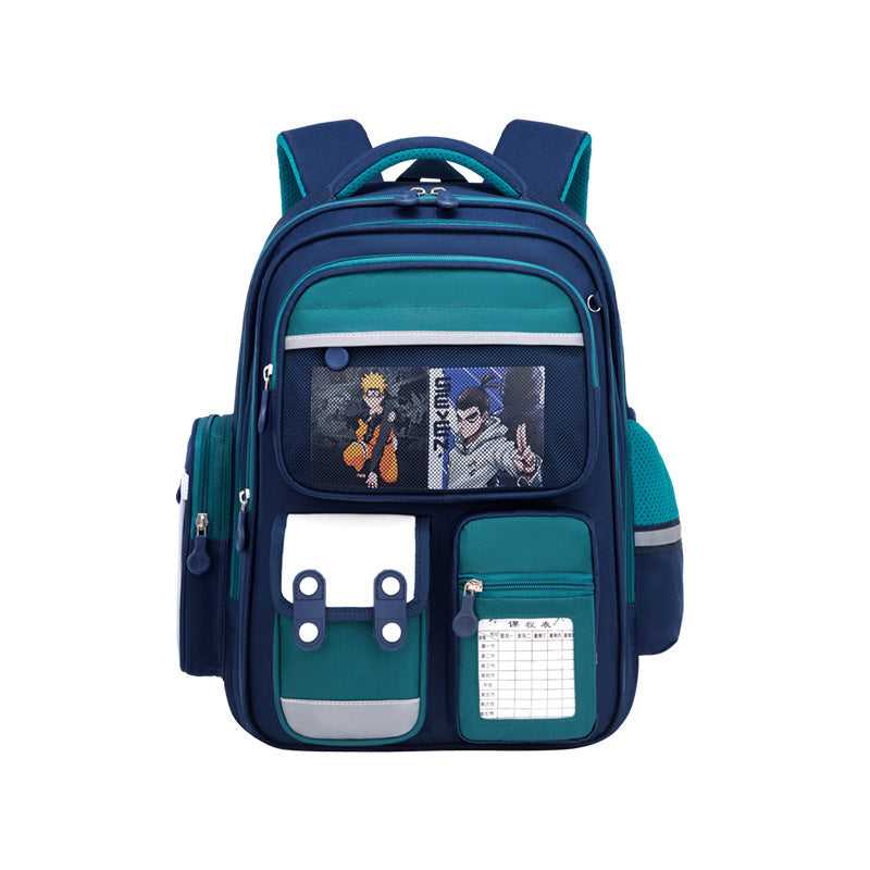 Naruto Cartoon Spine Support School Backpack for Grades 5–6