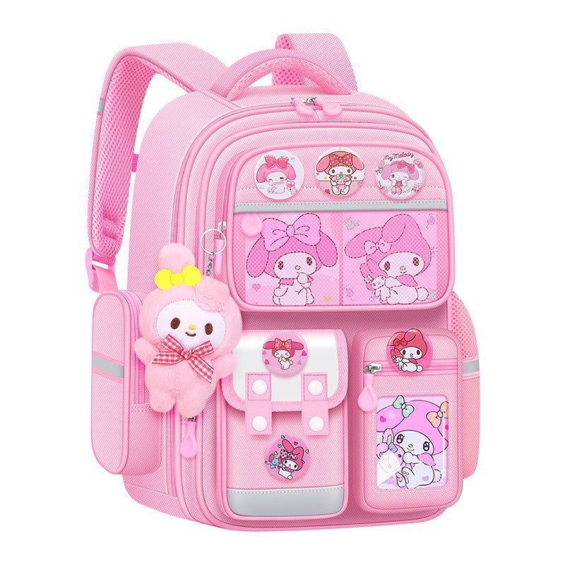 Kuromi Cartoon Lightweight School Backpack for Kids Grades 1–6