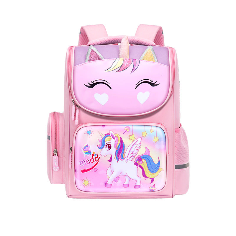 Unicorn Cartoon Lightweight School Backpack for Girls