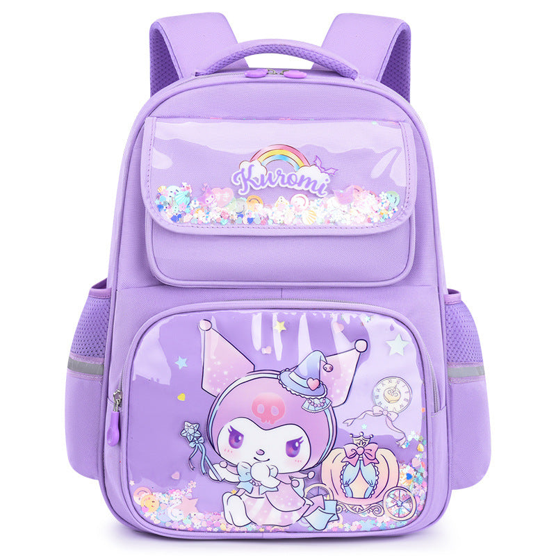 Kuromi Kids School Backpack Large Capacity Spine Support Bag