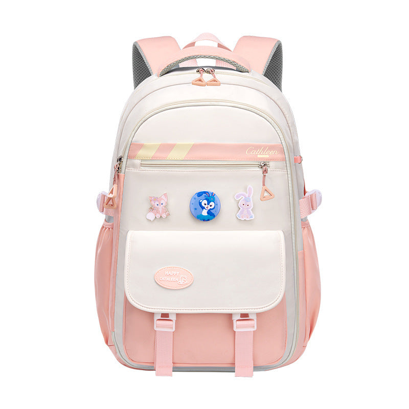 Kids Korean Style Side-Opening School Backpack Large Capacity