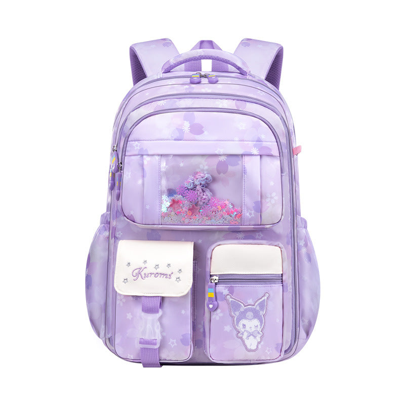 Girls Lightweight Kuromi School Backpack Large Capacity Bag