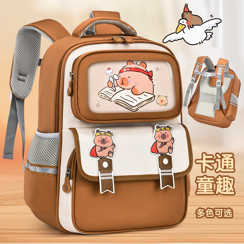 Kids Cartoon Backpack Large Capacity Lightweight School Bag