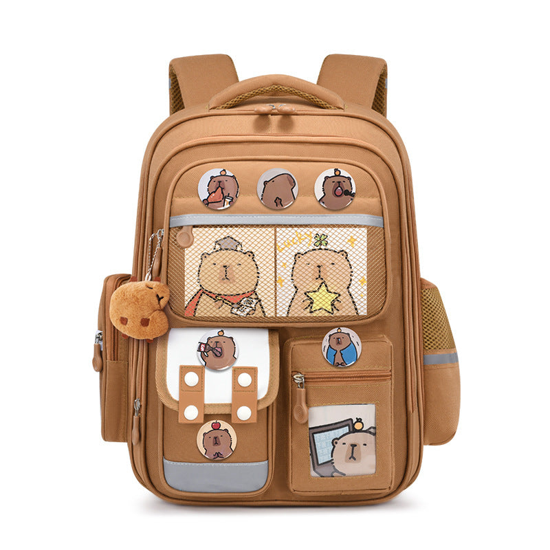 Kids Kapibala Spine Support Backpack Large Capacity School Bag